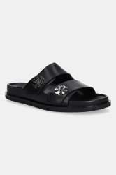 Kožené pantofle Tory Burch T Lock Sport Slide