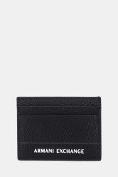 Kožené pouzdro na karty Armani Exchange černá barva, XM000169 AF17217