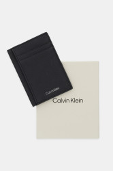Kožené pouzdro na karty Calvin Klein černá barva, LV04D1061G