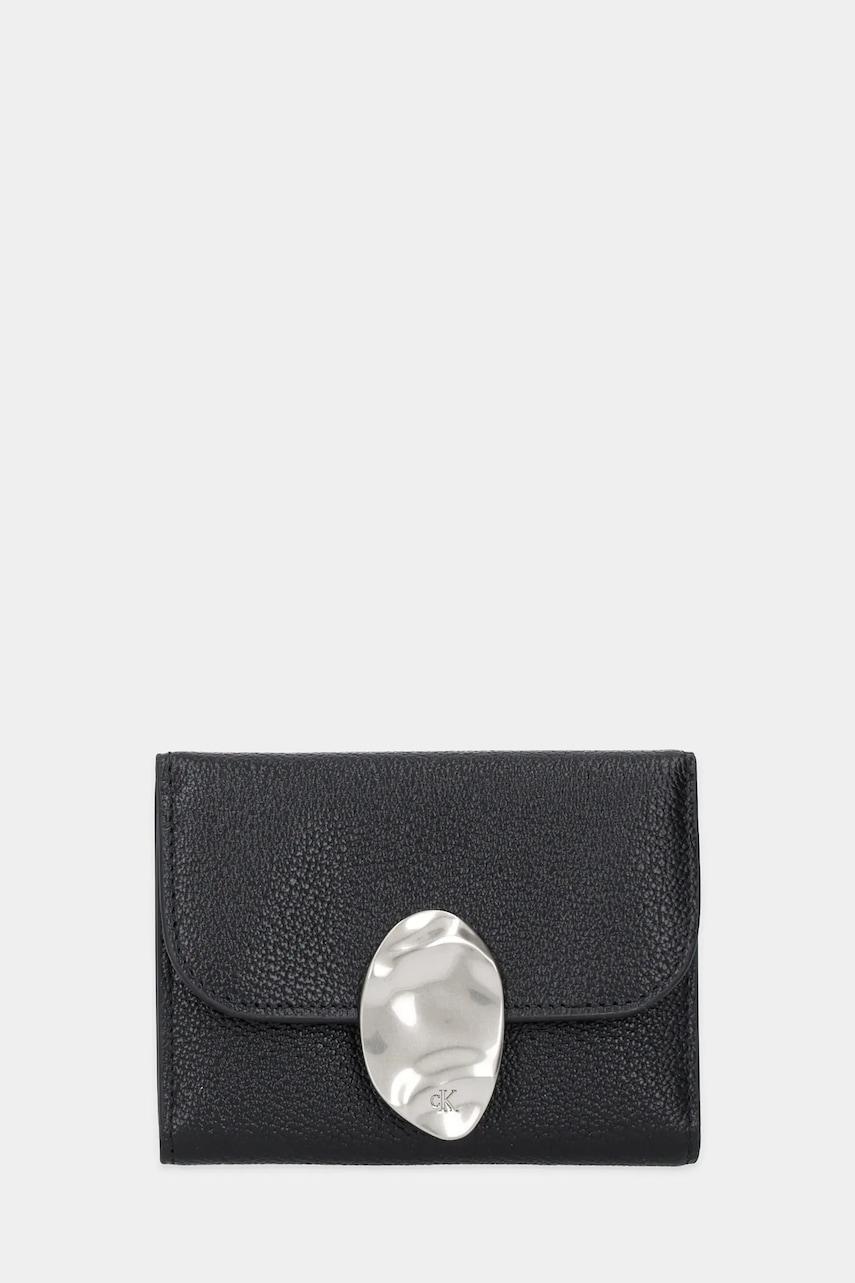 Kožené pouzdro na karty Calvin Klein černá barva, LV04F1062G