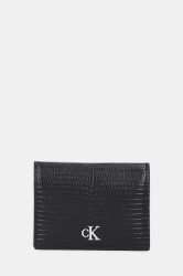 Kožené pouzdro na karty Calvin Klein černá barva, LV04F1068G