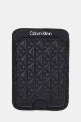Kožené pouzdro na karty Calvin Klein černá barva, LV04F1100G