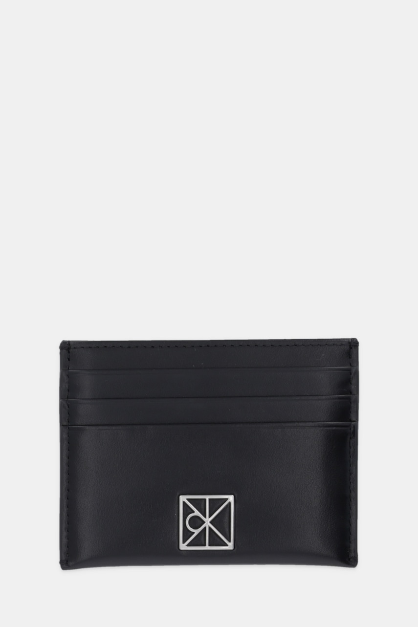 Kožené pouzdro na karty Calvin Klein černá barva, LV04F3317G