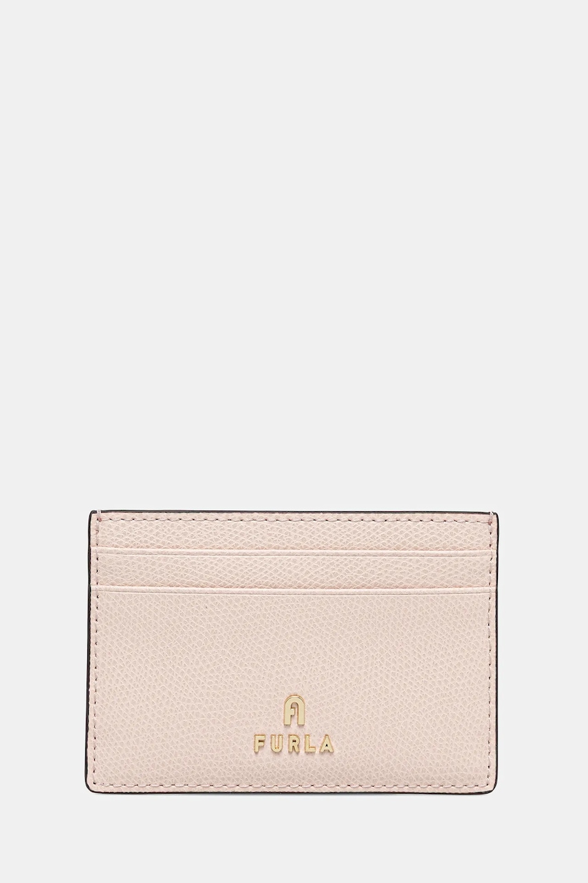 Kožené pouzdro na karty Furla růžová barva, WP00305.ARE000.0496S