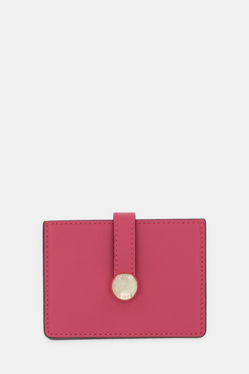 Kožené pouzdro na karty Furla růžová barva, WP00549 AX0733 4515S