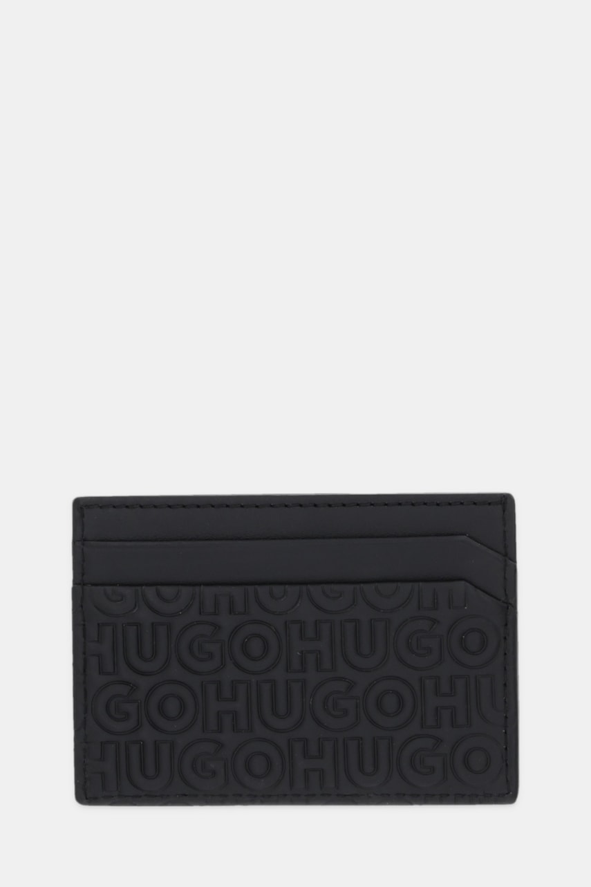 Kožené pouzdro na karty HUGO Ethon HI M_Cardcase černá barva, 50542009
