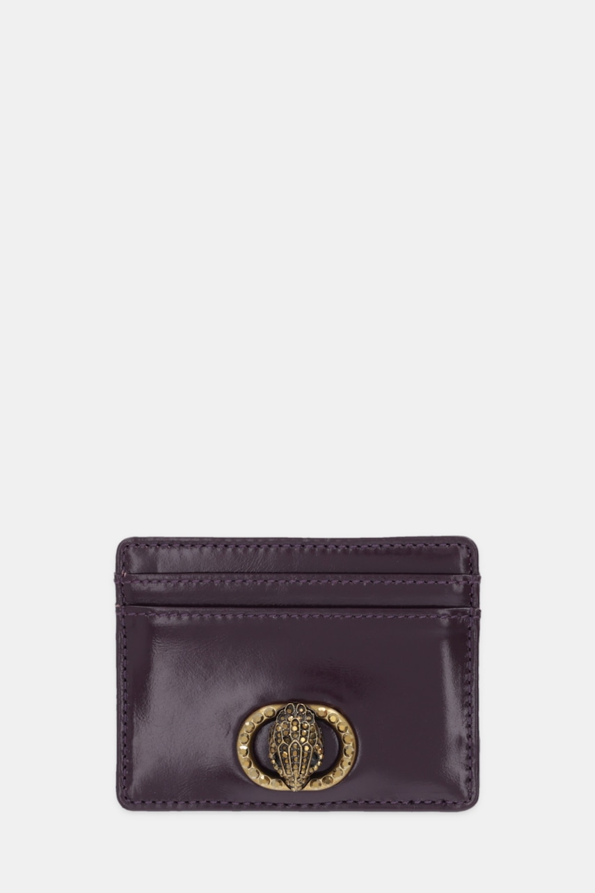 Kožené pouzdro na karty Kurt Geiger London CHELSEA fialová barva, 4019790319