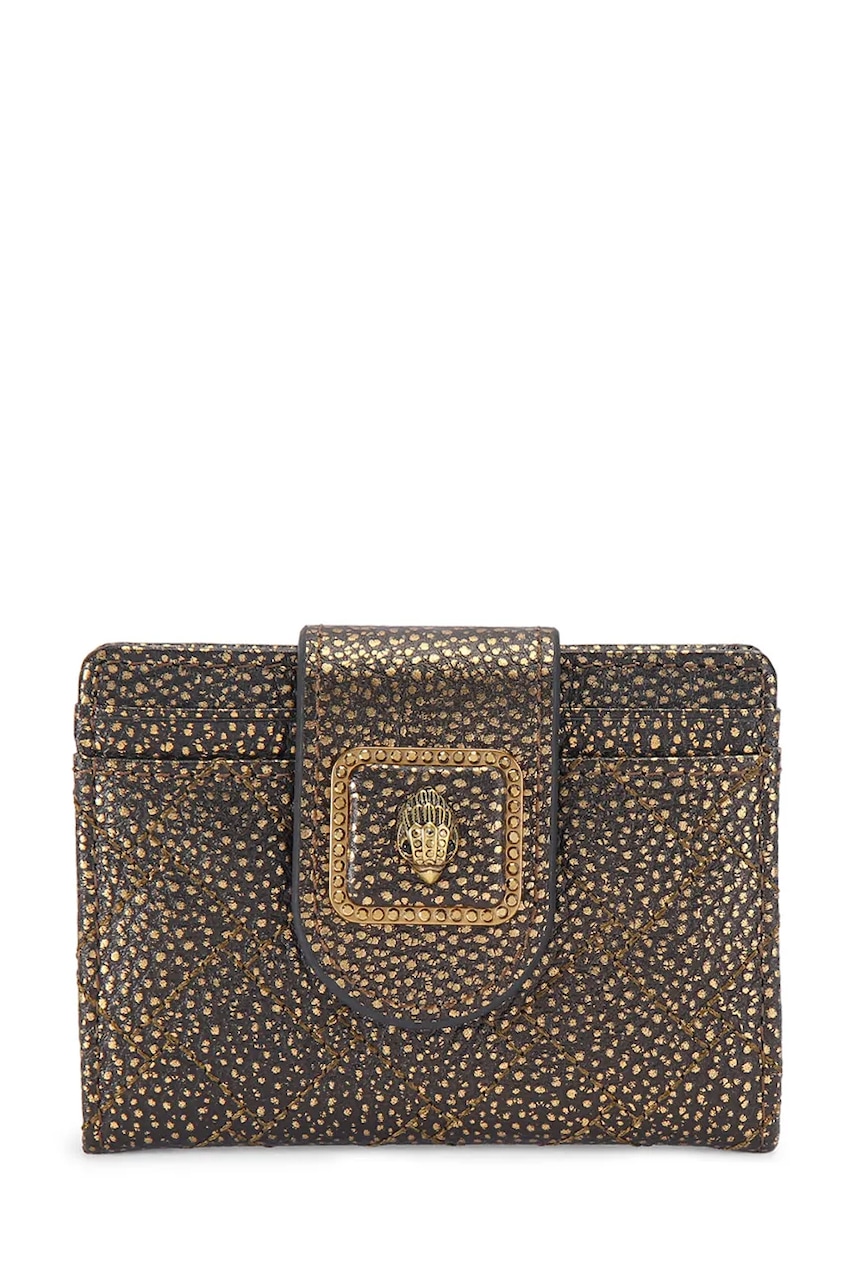 Kožené pouzdro na karty Kurt Geiger London Pimlico dámské, hnědá barva, 5371260109