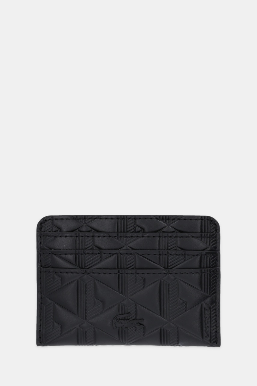 Kožené pouzdro na karty Lacoste černá barva, NF4828MH