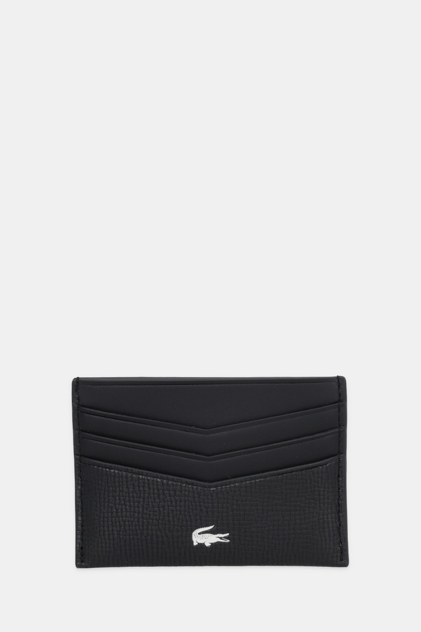 Kožené pouzdro na karty Lacoste černá barva, NH5056OI