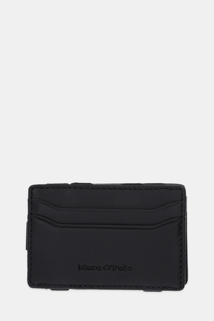 Kožené pouzdro na karty Marc O'Polo černá barva, 50929916601141