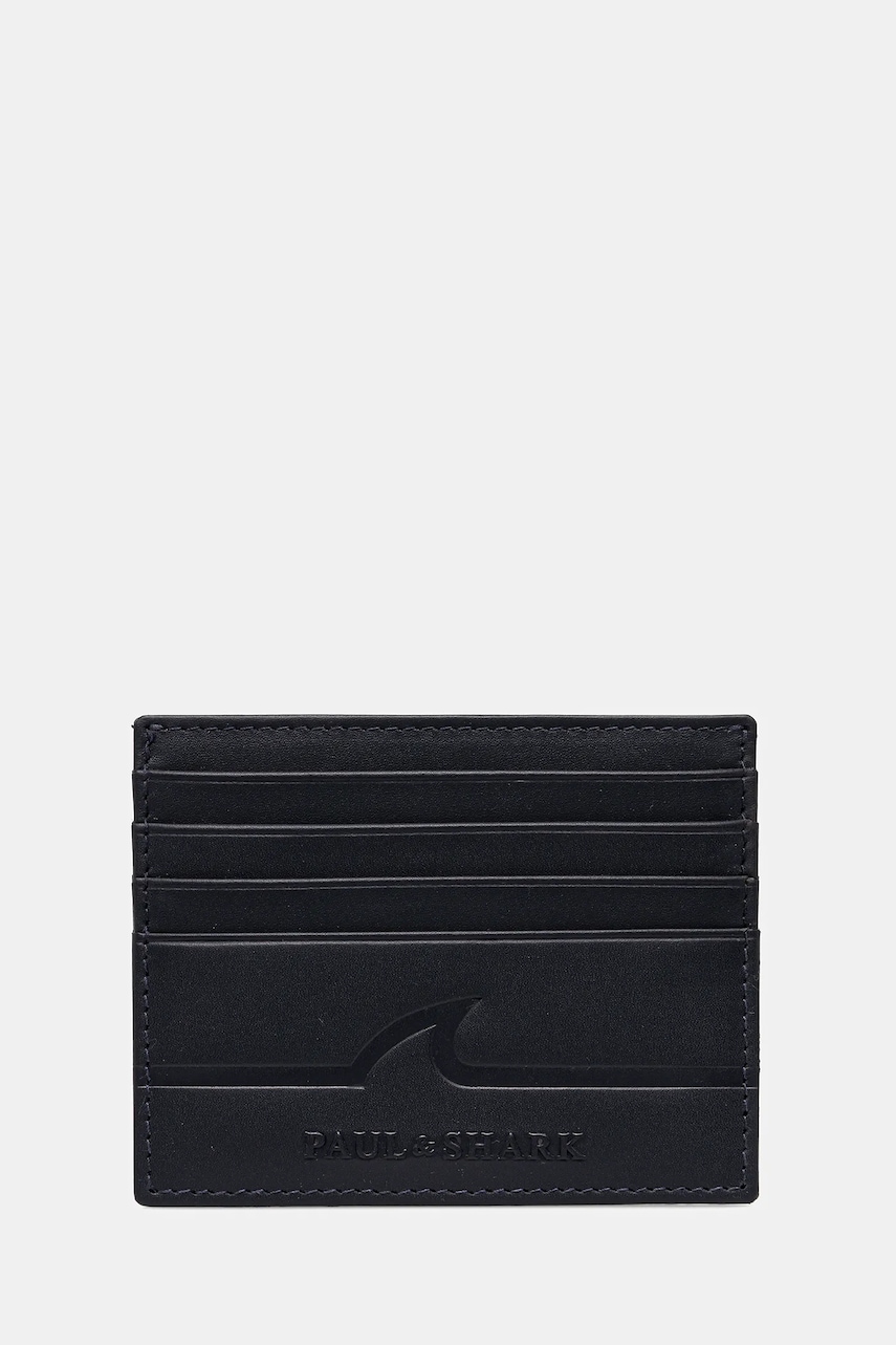 Kožené pouzdro na karty Paul&Shark tmavomodrá barva, 14318109