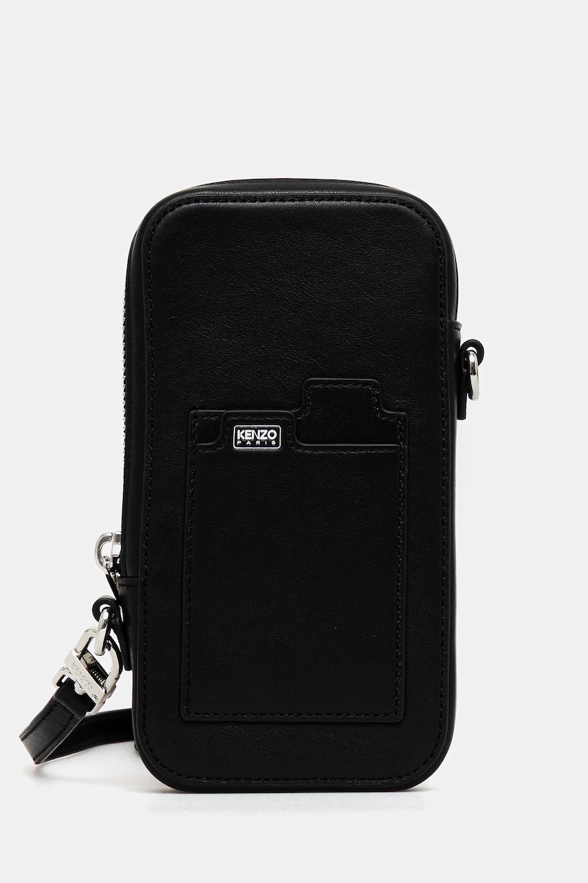 Kožené pouzdro na telefon Kenzo černá barva, FF68PM808L40