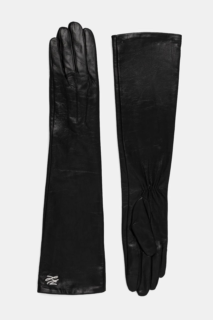 Kožené rukavice Karl Lagerfeld K/AUTOGRAPH