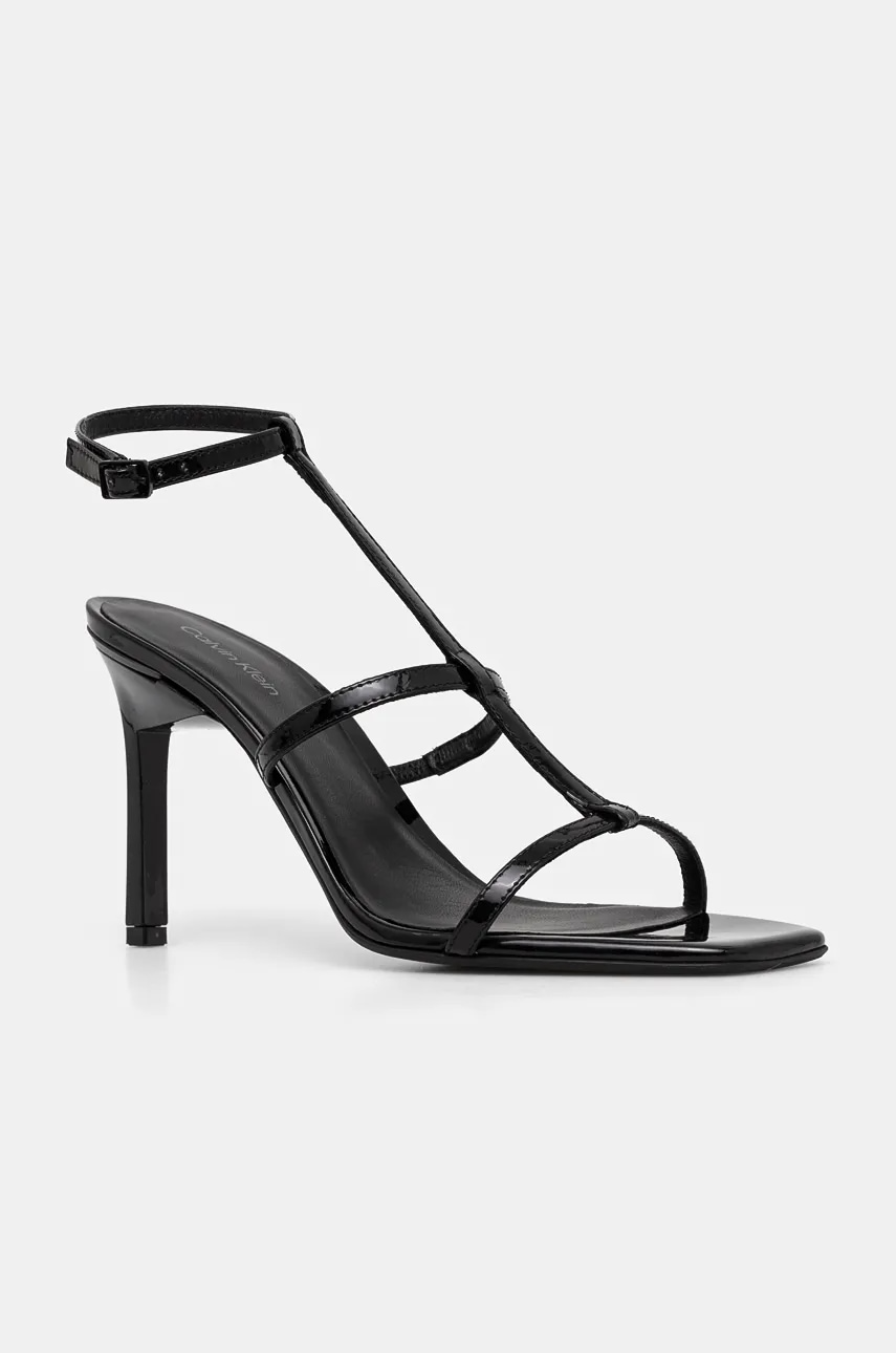 Kožené sandály Calvin Klein HEEL GLADI SANDAL 90 PAT
