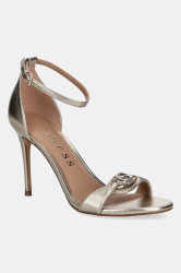 Kožené sandály Guess KABRINA zlatá barva, FLTKAB LEM03