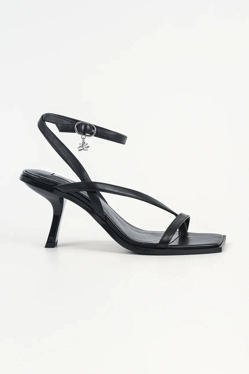 Kožené sandály Karl Lagerfeld KARMEL černá barva, KL33606