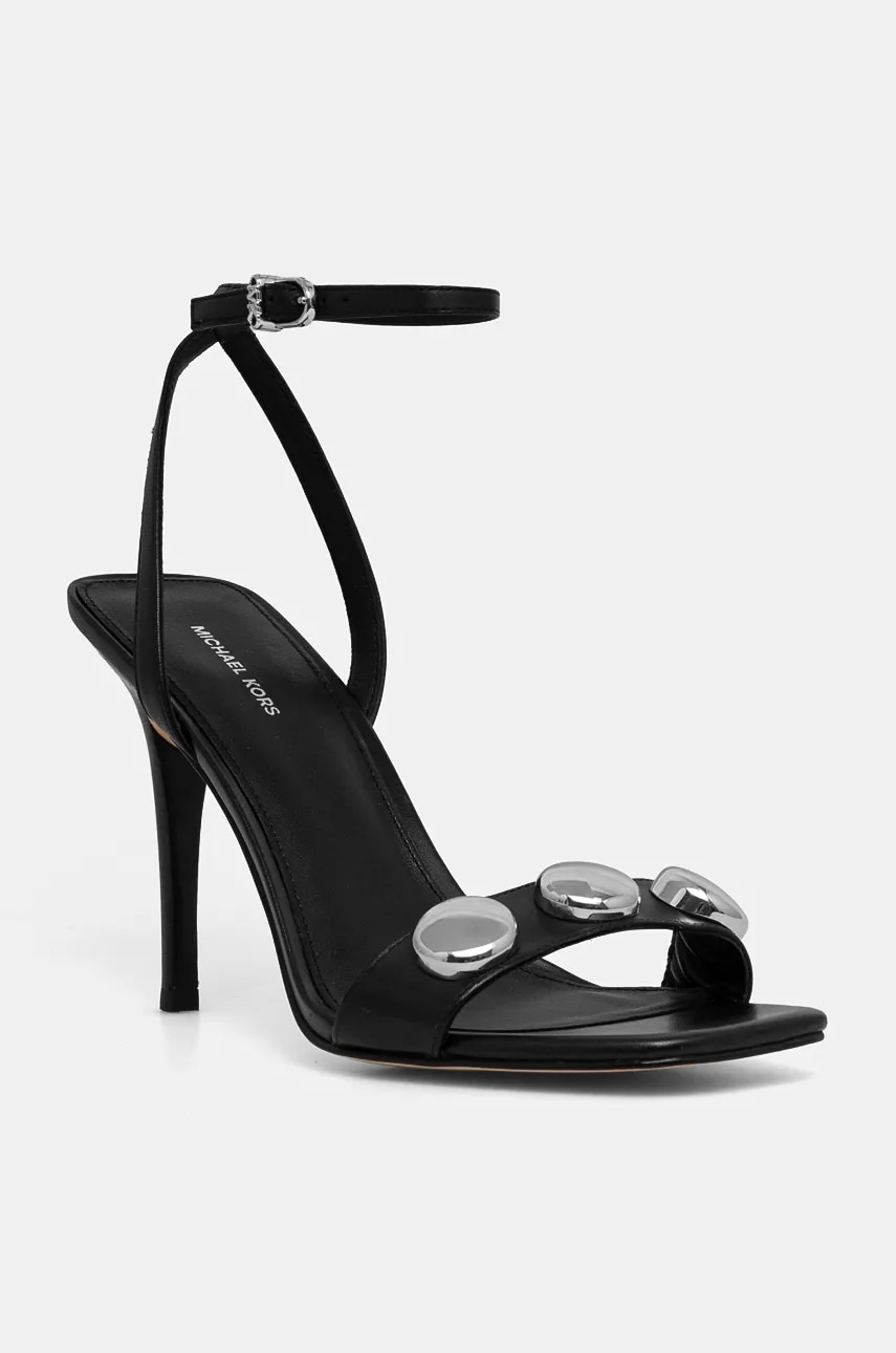 Kožené sandály MICHAEL Michael Kors Liana Dome Stud Sandal černá barva, 40R6LNHS2L.001