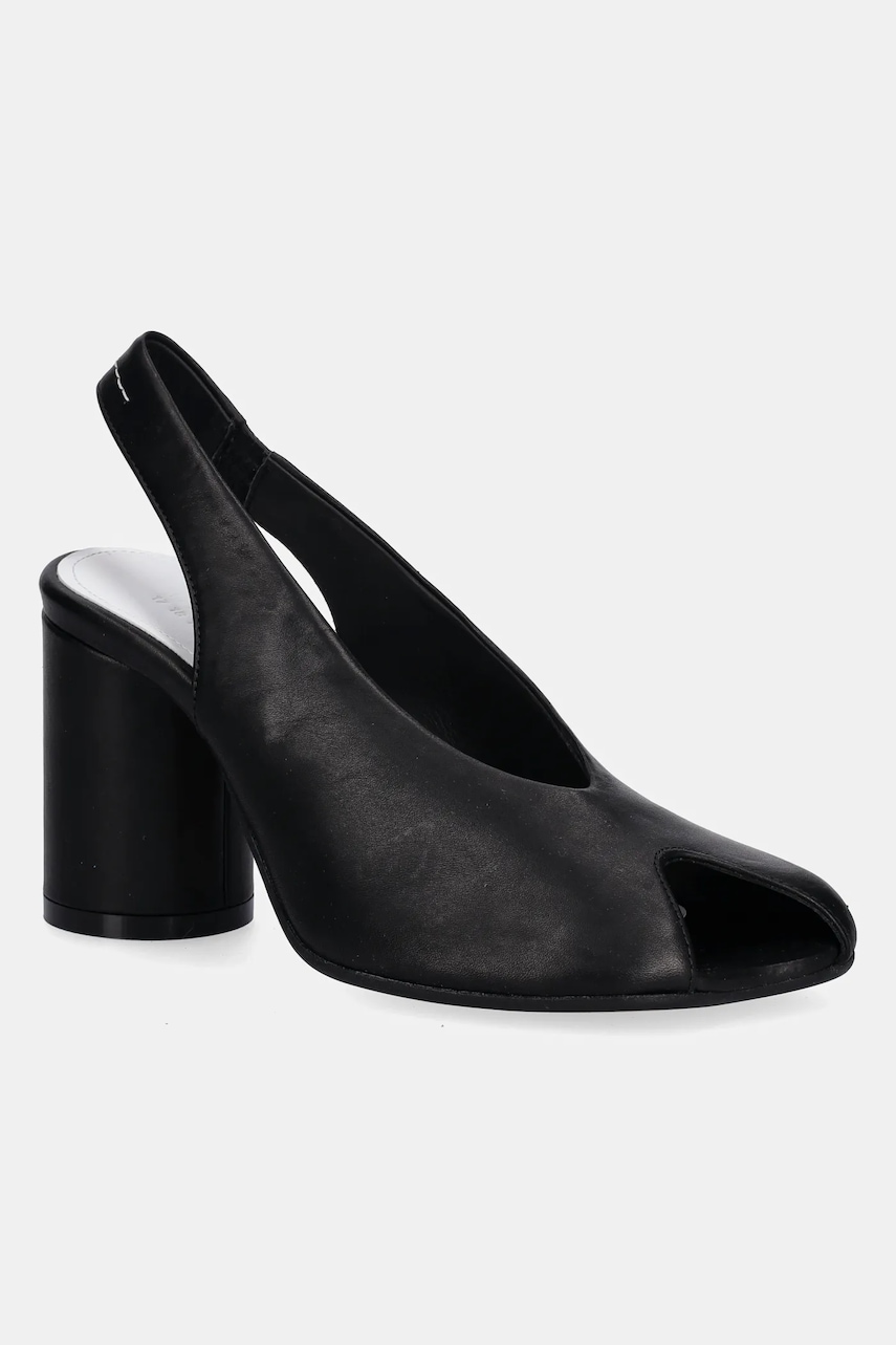 Kožené sandály MM6 Maison Margiela černá barva, S66WP0104