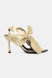 Kožené sandály Vanda Novak Daisy Platinum Gold zlatá barva