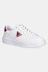 Kožené sneakers boty Guess DENESA12 bílá barva, FLJD12 LEA12
