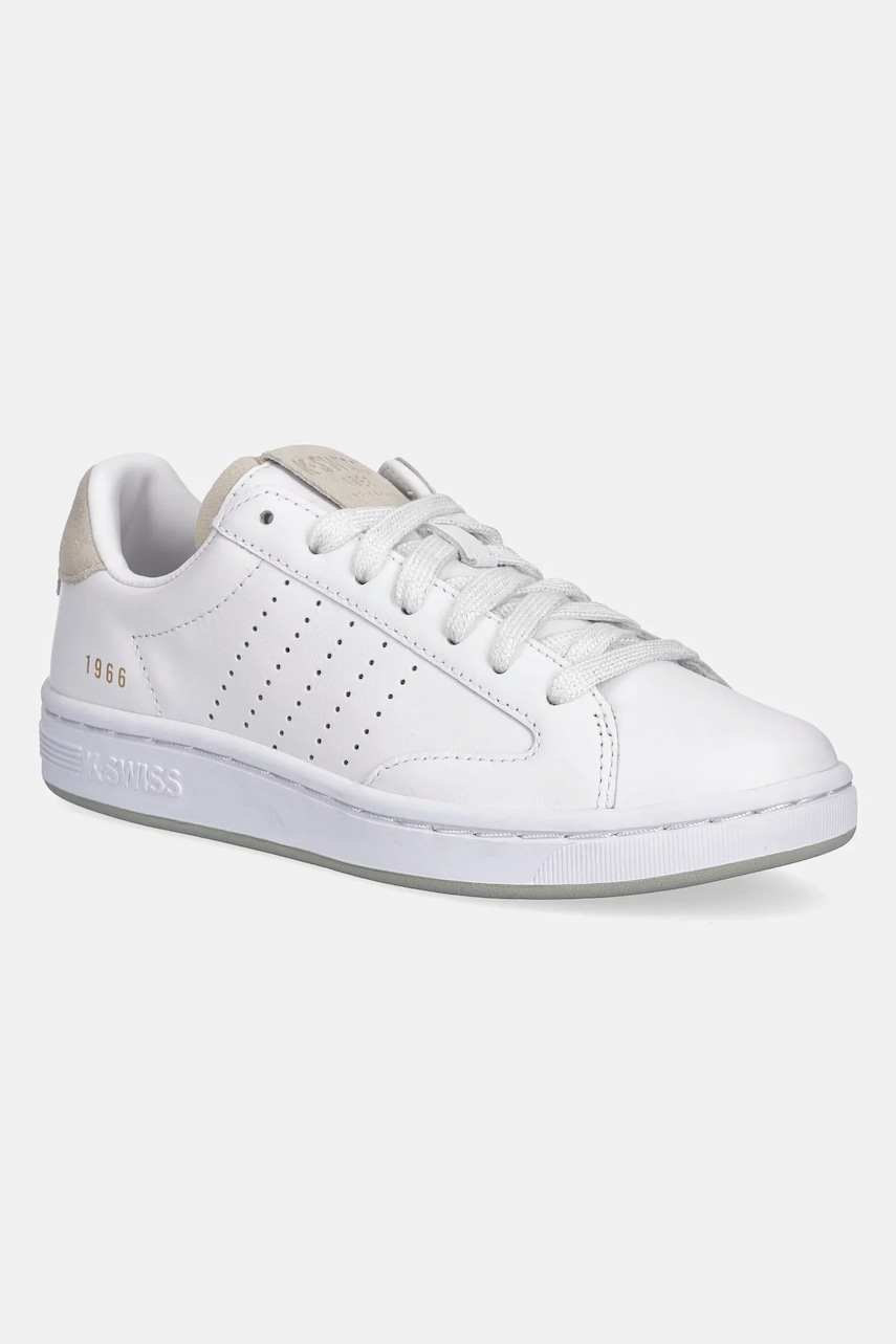 Kožené sneakers boty K-Swiss LOZAN KLUB LTH bílá barva, 97263.907.M