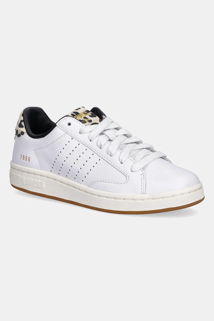 Kožené sneakers boty K-Swiss LOZAN KLUB LTH bílá barva, 97263.952.M