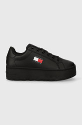 Kožené sneakers boty Tommy Jeans TJW FLATFORM ESS
