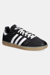 Kožené tenisky adidas Originals Samba JP černá barva, JQ9056