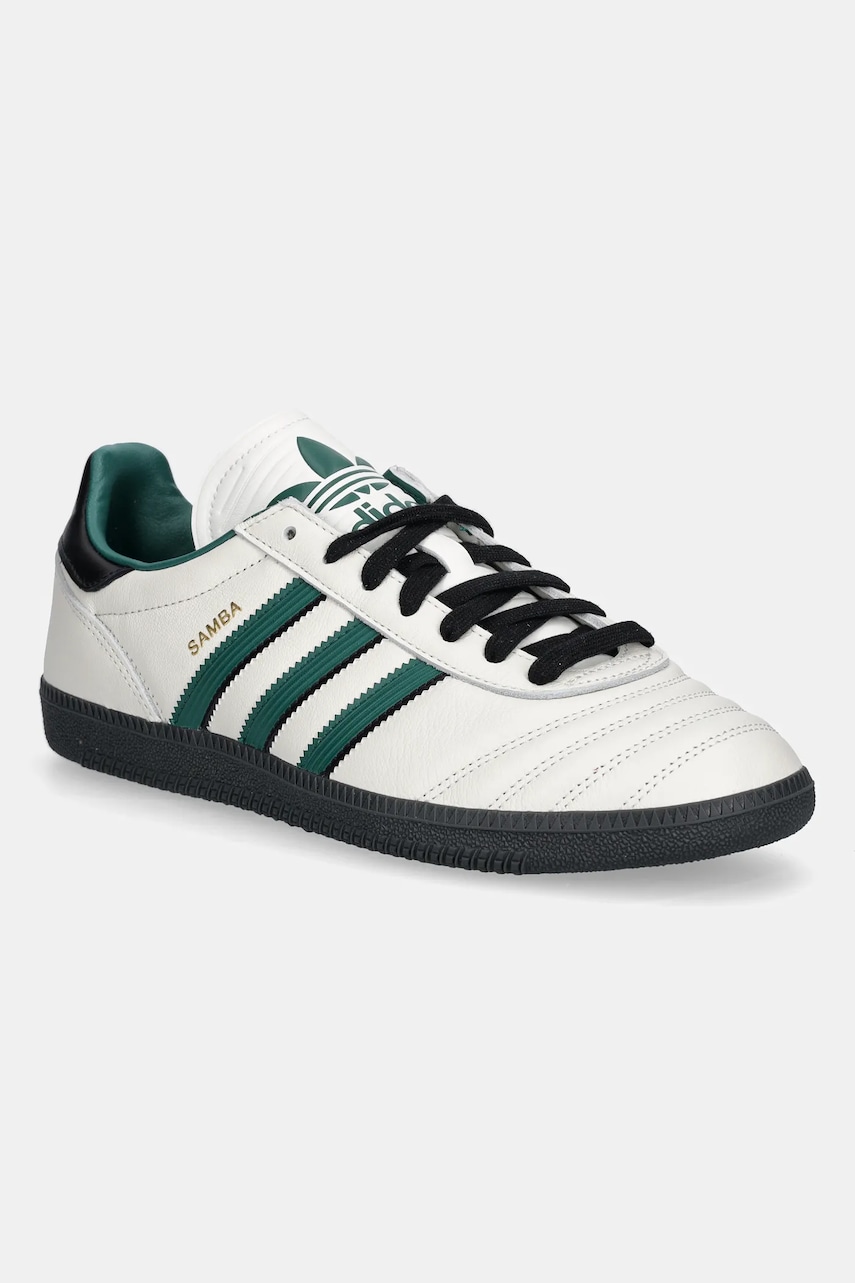 Kožené tenisky adidas Originals Samba JP pánské, béžová barva, JR0964