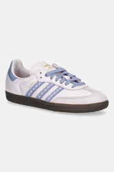 Kožené tenisky adidas Originals Samba OG dámské, fialová barva, JR8822