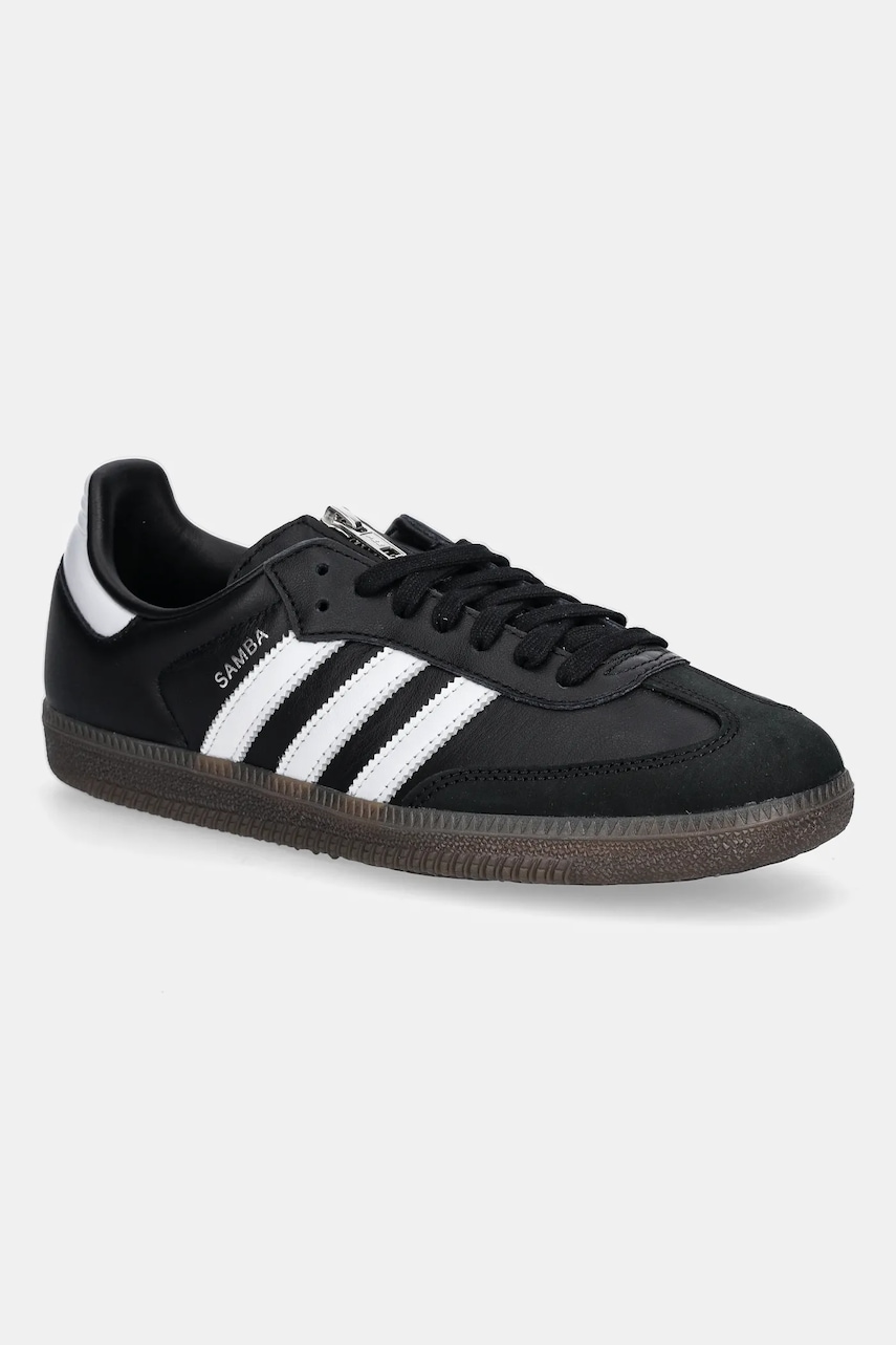 Kožené tenisky adidas Originals SAMBA OG x Jeremy Scott černá barva, JQ8835