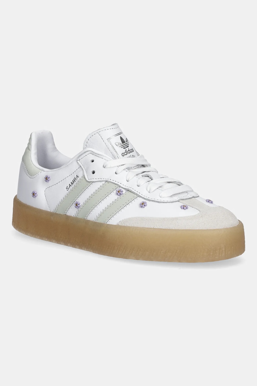 Kožené tenisky adidas Originals Sambae W dámské, bílá barva, JS3954