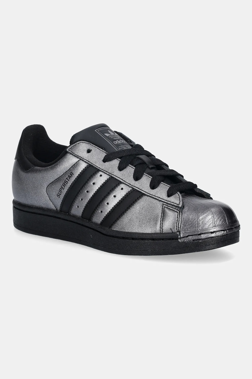 Kožené tenisky adidas Originals Superstar II dámské, černá barva, IH1598
