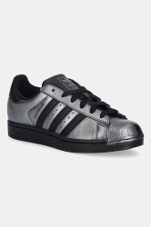 Kožené tenisky adidas Originals Superstar II dámské, černá barva, IH1598