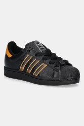 Kožené tenisky adidas Originals Superstar II dámské, černá barva, JQ6469