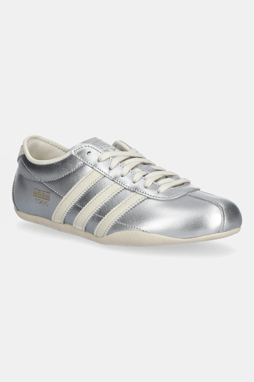 Kožené tenisky adidas Originals Tokyo W dámské, stříbrná barva, JQ0593