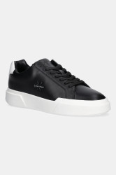 Kožené tenisky Calvin Klein CHUNKY CUPSOLE LACEUP LTH pánské, černá barva, YM0YM01344