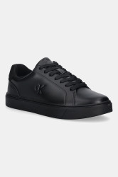 Kožené tenisky Calvin Klein CLASSIC CUPSOLE LACEUP LTH bílá barva, YM0YM01435
