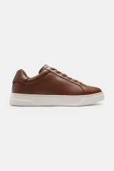 Kožené tenisky Coach High Line Leather Sneaker pánské, hnědá barva, CX120