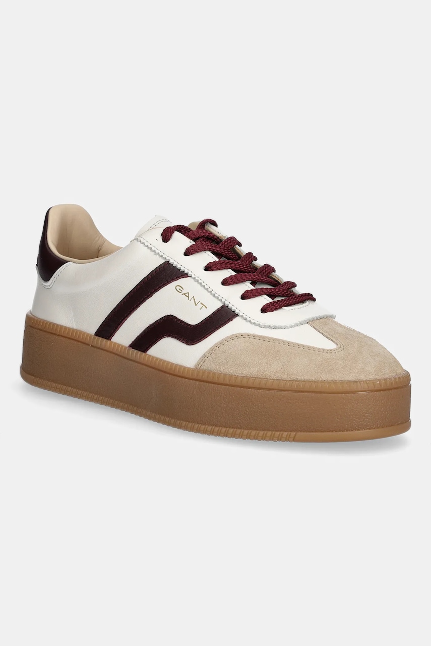 Kožené tenisky Gant Cuzmani dámské, béžová barva, 31531047