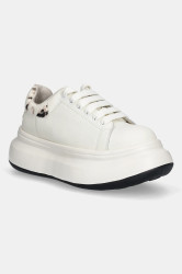 Kožené tenisky GOE dámské, béžová barva, SS2N4002 WHITE