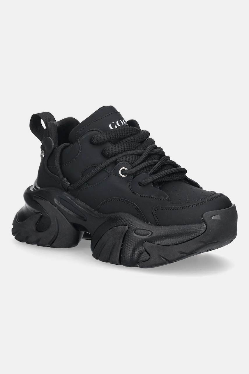 Kožené tenisky GOE SS2N4008 dámské, černá barva, SS2N4008 BLACK