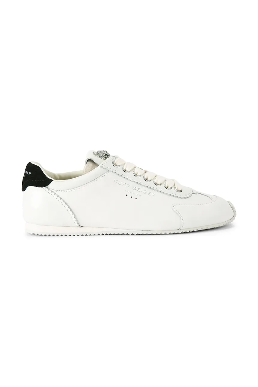 Kožené tenisky Kurt Geiger London Islington Sneaker dámské, bílá barva, 4396013109
