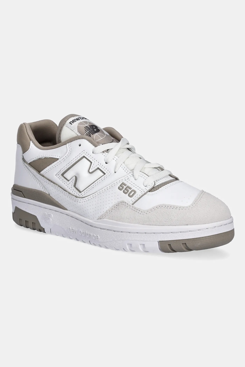 Kožené tenisky New Balance BB550GSS pánské, bílá barva, BB550GSS