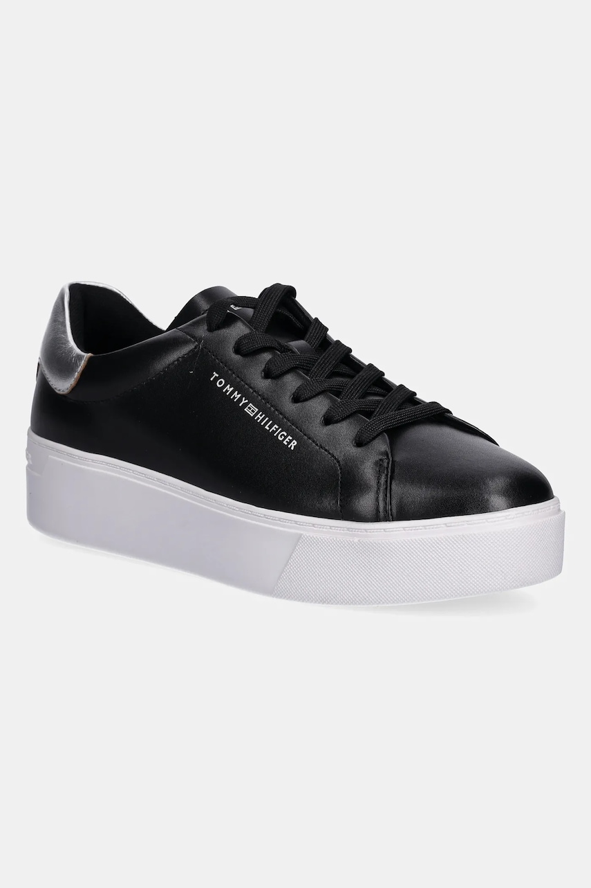 Kožené tenisky Tommy Hilfiger ESSENTIAL PLATFORM COURT SNEAKER