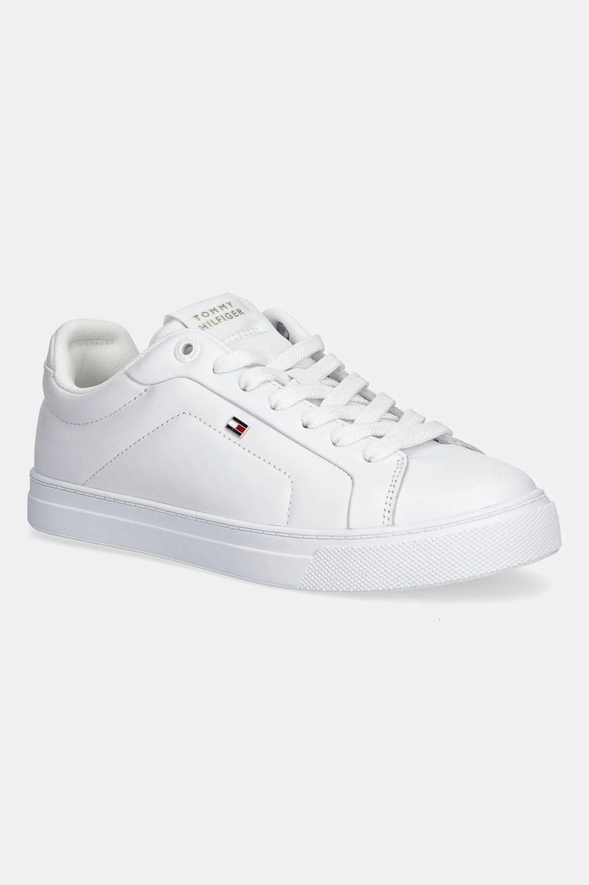 Kožené tenisky Tommy Hilfiger ICON COURT SNEAKER dámské, bílá barva, FW0FW08815