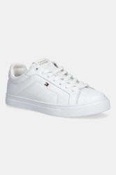 Kožené tenisky Tommy Hilfiger ICON COURT SNEAKER dámské, bílá barva, FW0FW08815