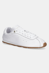 Kožené tenisky Tommy Hilfiger TH LOW PROFILE RUNNER dámské, bílá barva, FW0FW08951