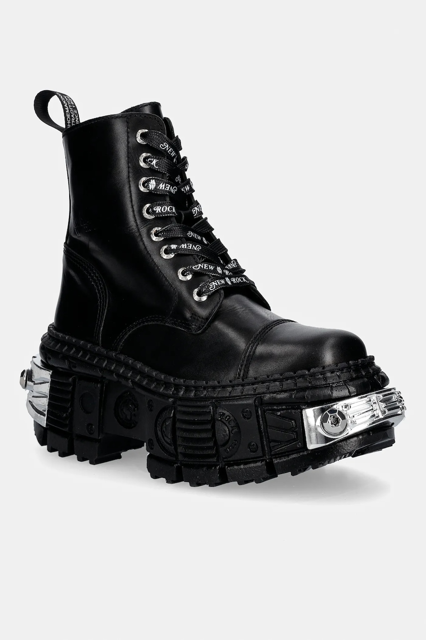 Kožené workery New Rock CRUST NEGRO,  TANK CASCO NEGRO POWER *